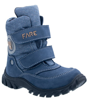 FARE KLASIK POLARIS dětské zimní nepromokavé boty modré