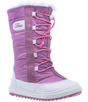FARE KLASIK SNĚHULE dětské zimní nepromokavé boty růžové