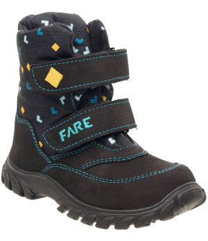 FARE KLASIK POLARIS dětské zimní nepromokavé boty černé