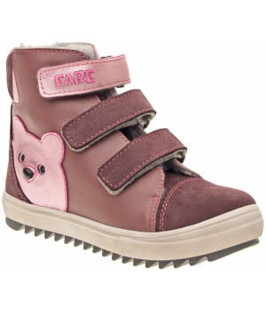 FARE KLASIK TYROLKY dětské zimní kotníkové boty vínové